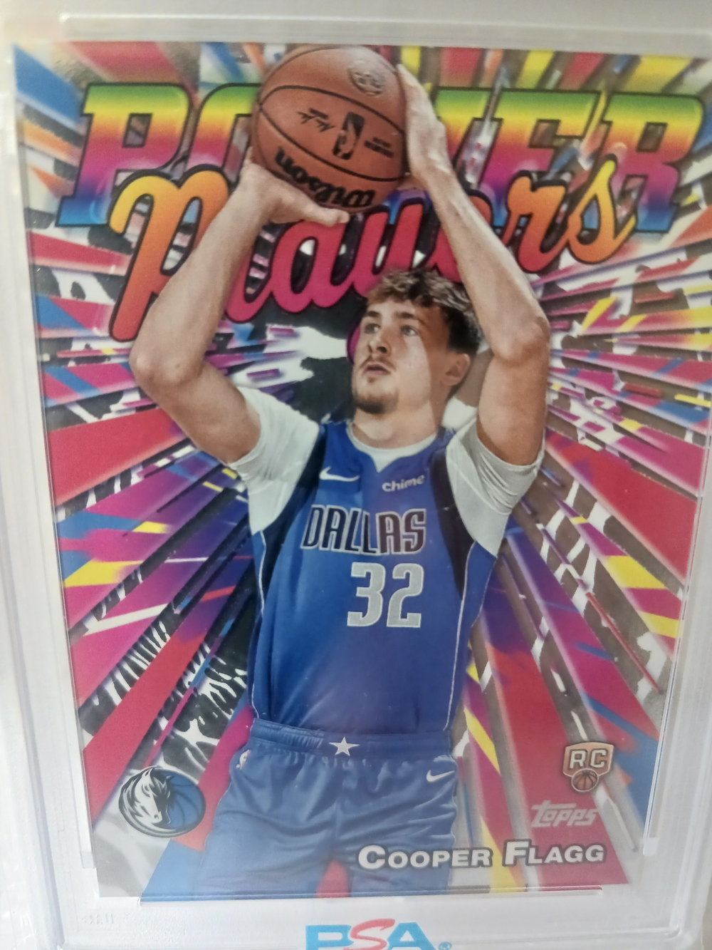 2025Topps Cooper Flagg Blue Multicolor Power Players PSA 9 MINT - Picture 2 of 3
